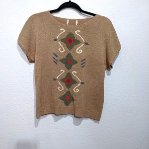 Vintage 80's Short Sleeve Sweater